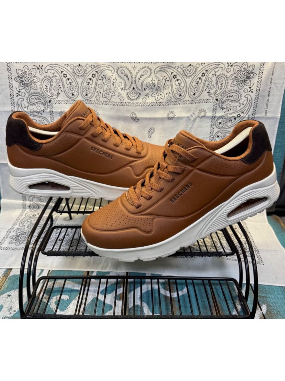 Skechers Uno Suited on Air Harry Kane Fashion/Trainers Chestnut Men 10.5 Worn 1X